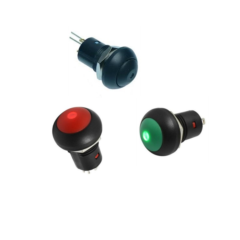 12mm latching pushbutton switches with LED light