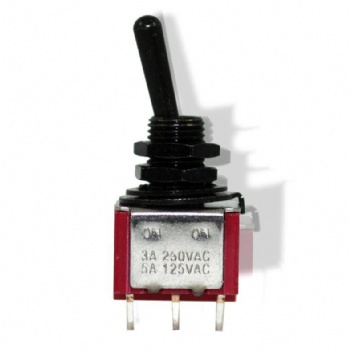 miniature black plated ON-ON toggle switch