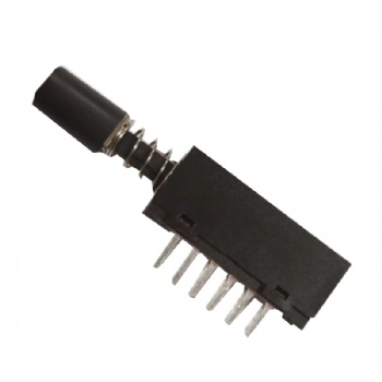 black Push Button Switch for Printed Circuit Board Straight