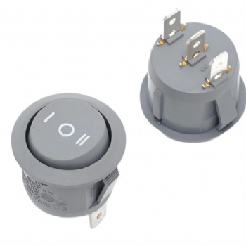 Gray round Rocker switch