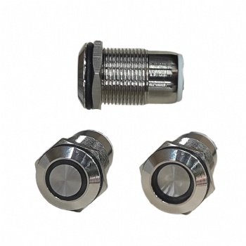 Createn 12mm Round Power Button Switch for PC & All-in-One, One-Touch Start/Restart with Self-Resetting Function