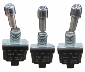 CN501 Series ON-OFF-ON Locking Toggle Switch, DPDT Heavy Duty Safety Switch