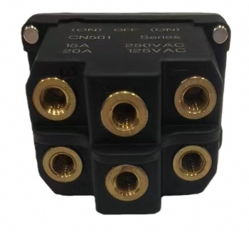 Heavy Duty Industrial DPDT (ON)-OFF-(ON) Toggle Switch with Metal Lever, 2 Position