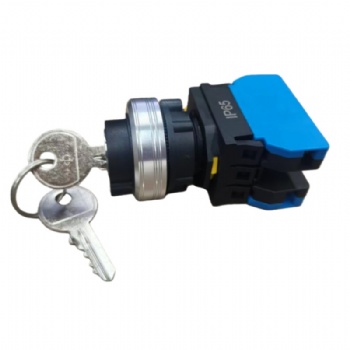 Industrial 2-Position Keyed Selector Switch - 22mm Mounting Hole, Safety Control Lock for Machinery