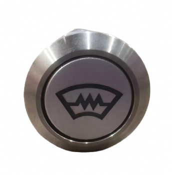 19mm Anti-vandal Metal Push Button Switch with Defrost Icon, Stainless Steel Automotive Switch